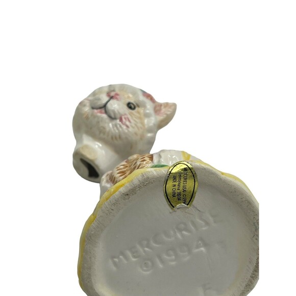 Mercuries Bunnies Creamer & Sugar 1994 Tea Party Childs Easter Decor Vintage - Picture 13 of 16